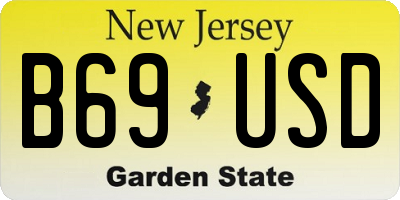 NJ license plate B69USD