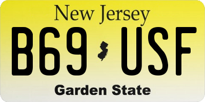 NJ license plate B69USF