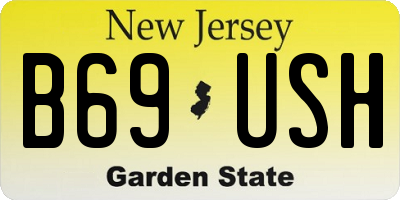 NJ license plate B69USH