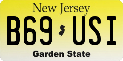NJ license plate B69USI