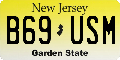 NJ license plate B69USM