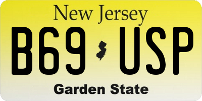 NJ license plate B69USP