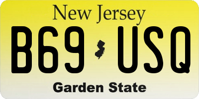NJ license plate B69USQ