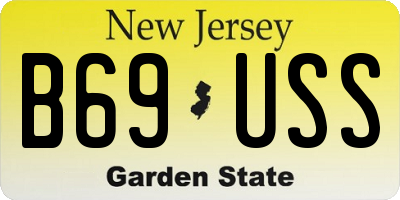 NJ license plate B69USS