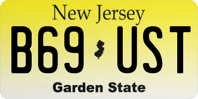 NJ license plate B69UST