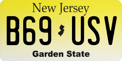 NJ license plate B69USV