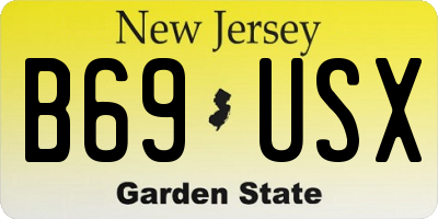 NJ license plate B69USX
