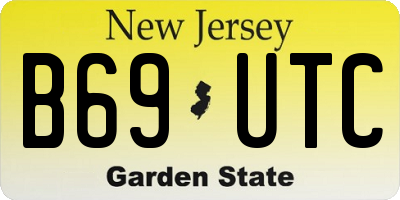 NJ license plate B69UTC