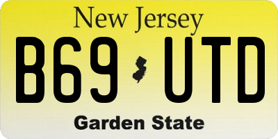 NJ license plate B69UTD