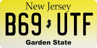 NJ license plate B69UTF