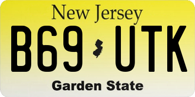 NJ license plate B69UTK