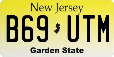 NJ license plate B69UTM