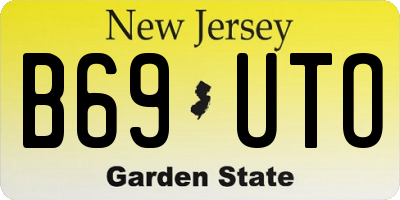 NJ license plate B69UTO