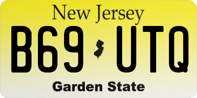 NJ license plate B69UTQ