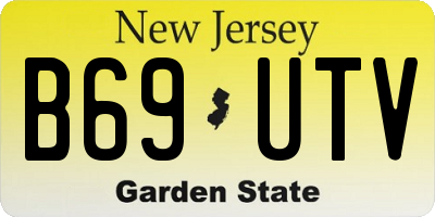 NJ license plate B69UTV