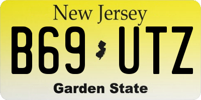 NJ license plate B69UTZ