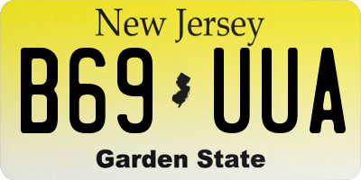 NJ license plate B69UUA
