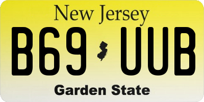 NJ license plate B69UUB