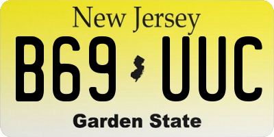 NJ license plate B69UUC