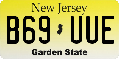 NJ license plate B69UUE