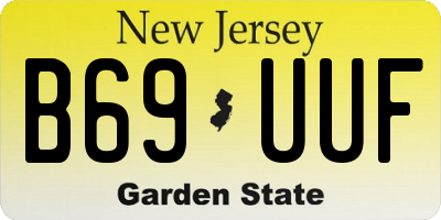 NJ license plate B69UUF