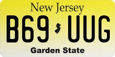 NJ license plate B69UUG
