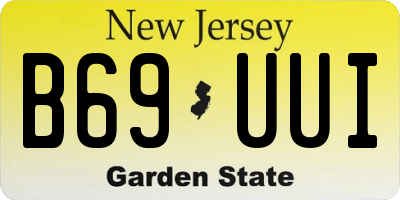 NJ license plate B69UUI