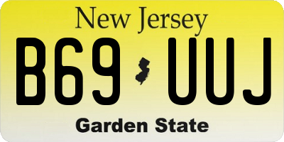 NJ license plate B69UUJ