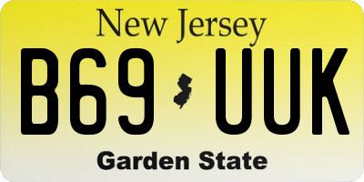 NJ license plate B69UUK