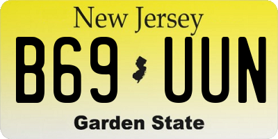 NJ license plate B69UUN
