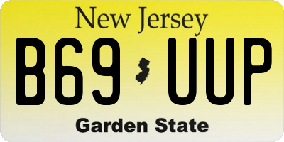 NJ license plate B69UUP