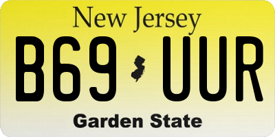 NJ license plate B69UUR