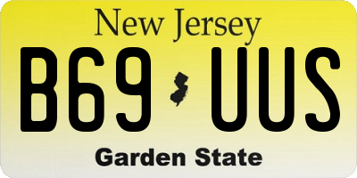 NJ license plate B69UUS