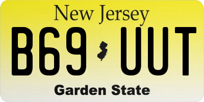 NJ license plate B69UUT