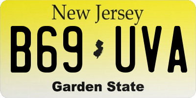 NJ license plate B69UVA