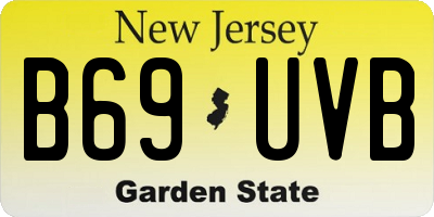 NJ license plate B69UVB