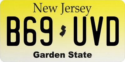 NJ license plate B69UVD
