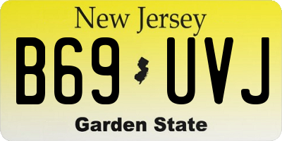 NJ license plate B69UVJ