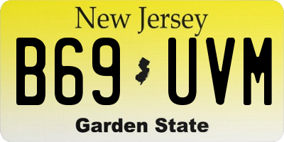 NJ license plate B69UVM