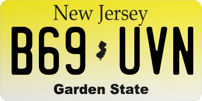 NJ license plate B69UVN
