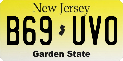 NJ license plate B69UVO