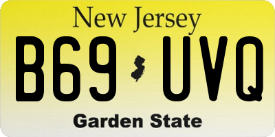 NJ license plate B69UVQ