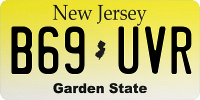 NJ license plate B69UVR