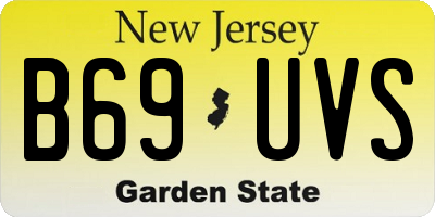 NJ license plate B69UVS