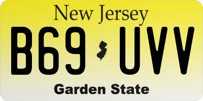 NJ license plate B69UVV