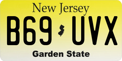 NJ license plate B69UVX
