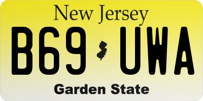 NJ license plate B69UWA