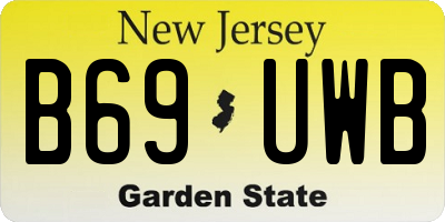 NJ license plate B69UWB