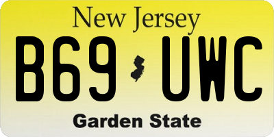 NJ license plate B69UWC