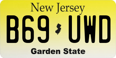 NJ license plate B69UWD